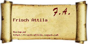 Frisch Attila névjegykártya