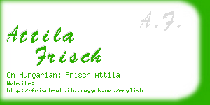 attila frisch business card